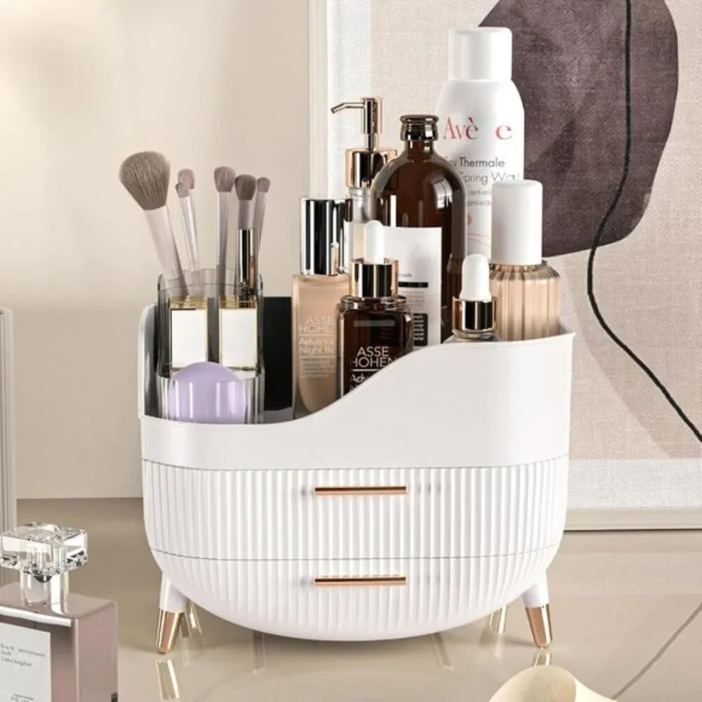 New Makeup Organizer with Drawers, Large Skincare Storage Box for Vanity & Bath